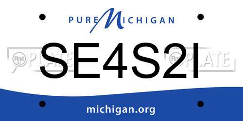 SE4S2I Michigan License Plate