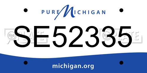 SE52335 Michigan License Plate