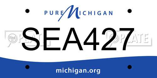 SEA427 Michigan License Plate