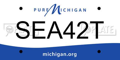 SEA42T Michigan License Plate