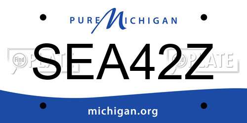 SEA42Z Michigan License Plate