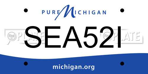 SEA52I Michigan License Plate