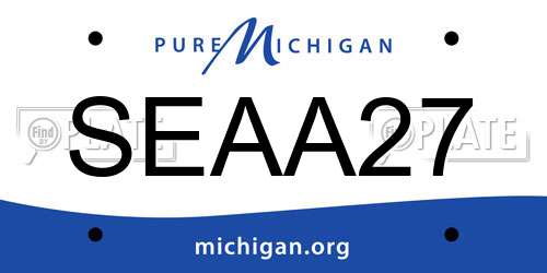 SEAA27 Michigan License Plate