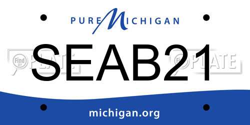 SEAB21 Michigan License Plate