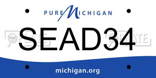 SEAD34 Michigan License Plate