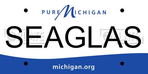 SEAGLAS Michigan License Plate