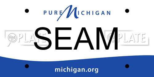 SEAM Michigan License Plate