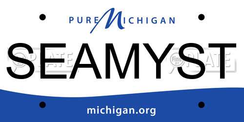 SEAMYST Michigan License Plate