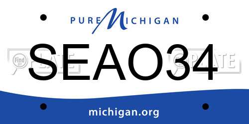 SEAO34 Michigan License Plate