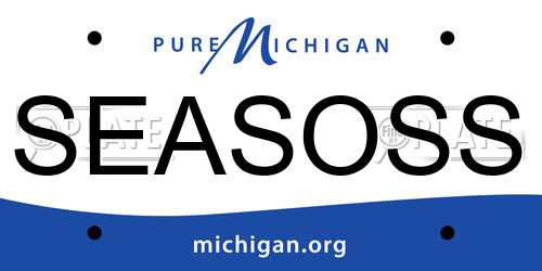 SEASOSS Michigan License Plate