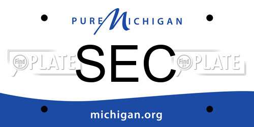 SEC Michigan License Plate
