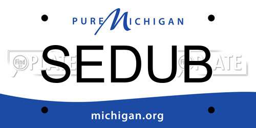 SEDUB Michigan License Plate