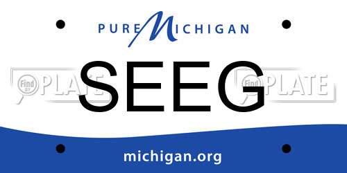 SEEG Michigan License Plate