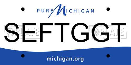 SEFTGGT Michigan License Plate