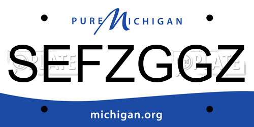 SEFZGGZ Michigan License Plate