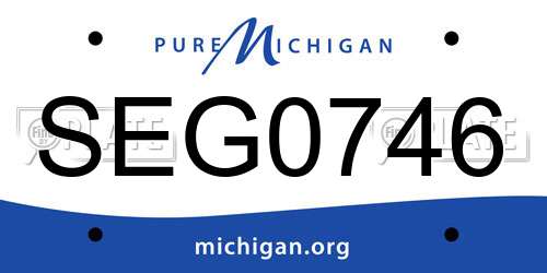 SEG0746 Michigan License Plate