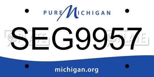 SEG9957 Michigan License Plate