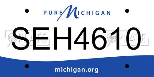 SEH4610 Michigan License Plate
