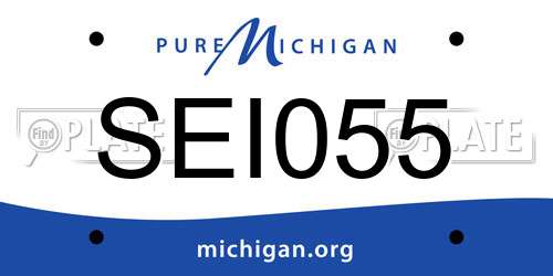 SEI055 Michigan License Plate