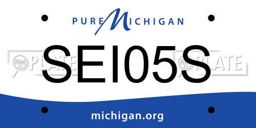 SEI05S Michigan License Plate