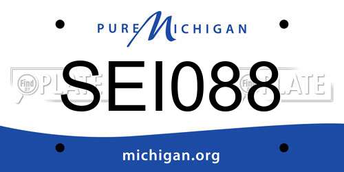 SEI088 Michigan License Plate