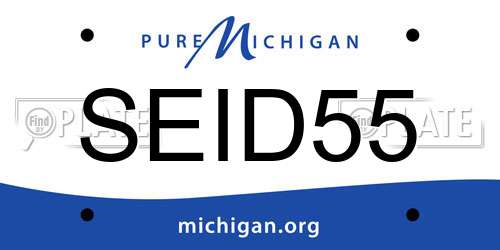 SEID55 Michigan License Plate