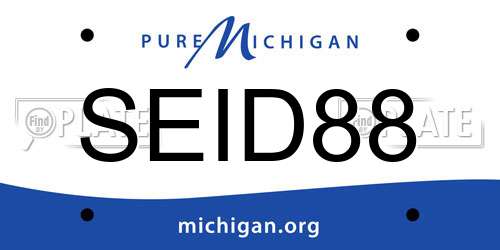 SEID88 Michigan License Plate