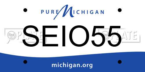 SEIO55 Michigan License Plate
