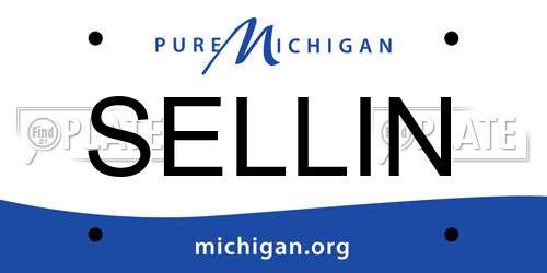 SELLIN Michigan License Plate