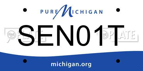 SEN01T Michigan License Plate