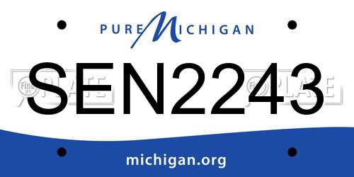 SEN2243 Michigan License Plate