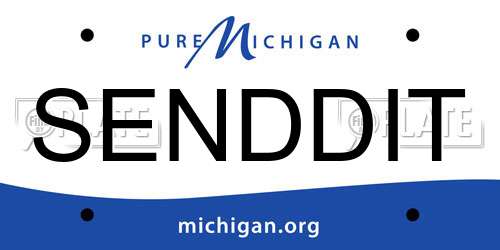 SENDDIT Michigan License Plate