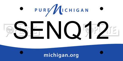 SENQ12 Michigan License Plate