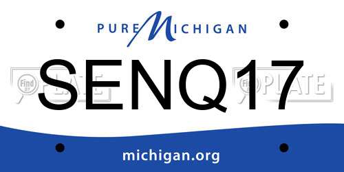 SENQ17 Michigan License Plate