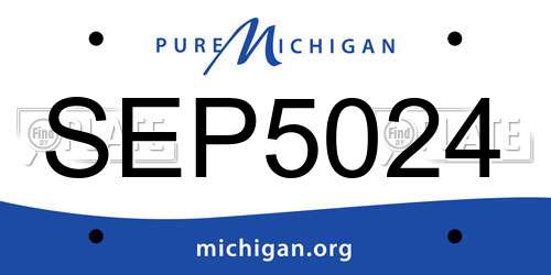 SEP5024 Michigan License Plate