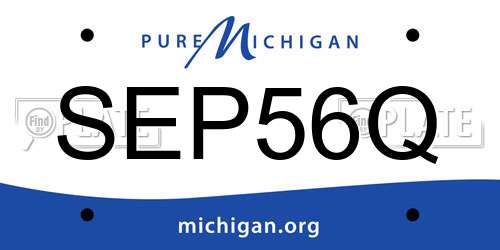 SEP56Q Michigan License Plate