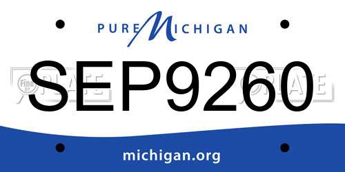 SEP9260 Michigan License Plate