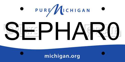 SEPHAR0 Michigan License Plate