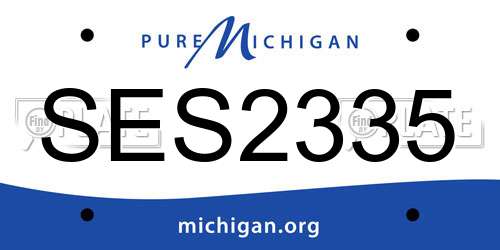 SES2335 Michigan License Plate