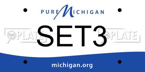 SET3 Michigan License Plate