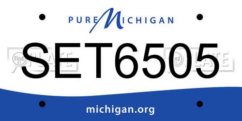 SET6505 Michigan License Plate