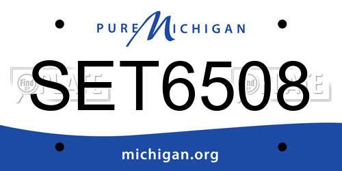 SET6508 Michigan License Plate