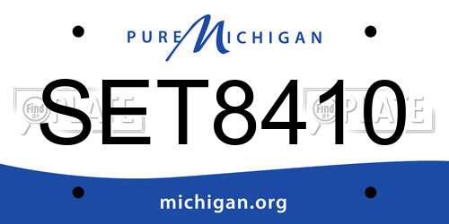 SET8410 Michigan License Plate
