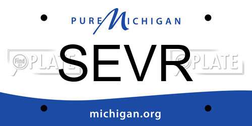 SEVR Michigan License Plate