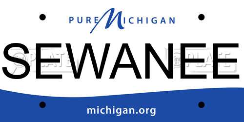 SEWANEE Michigan License Plate