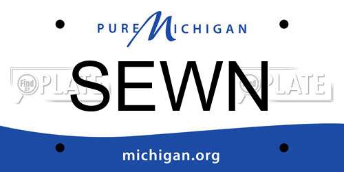 SEWN Michigan License Plate