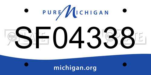 SF04338 Michigan License Plate