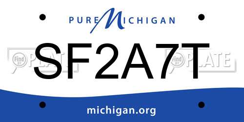 SF2A7T Michigan License Plate