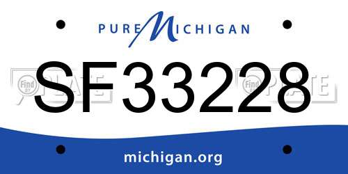 SF33228 Michigan License Plate