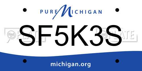 SF5K3S Michigan License Plate